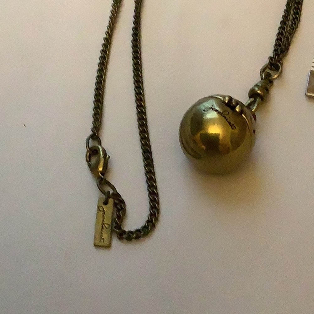 Brass ball Pendant 32 inch Necklace